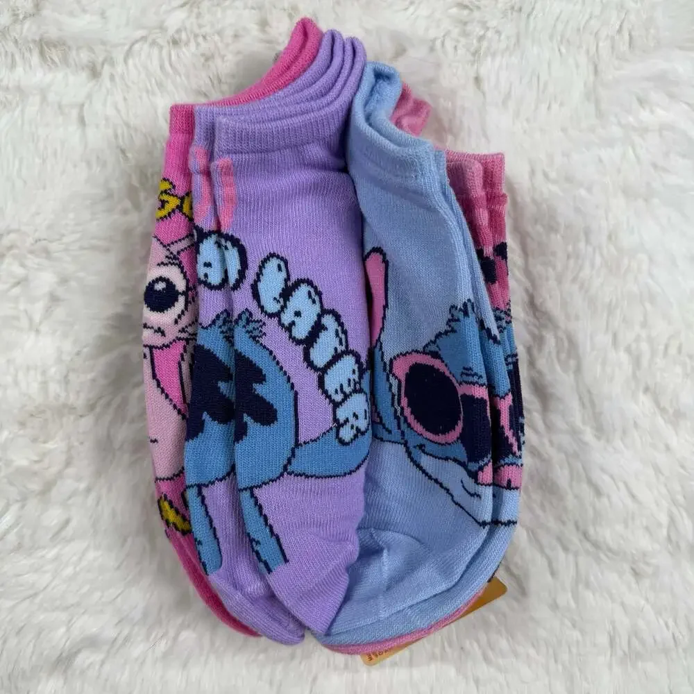 Disney Lilo & Stitch & Angel No-Show Socks 30 Pairs
